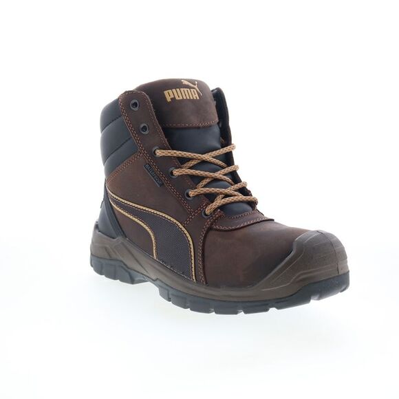 Puma Safety Mens Tornado Soft Toe CTX Mid Waterproof EH SR Brown Boots (NWT) - Picture 2 of 7